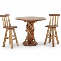 Twisted Trails Rustic Juniper & Black Walnut Pub Table