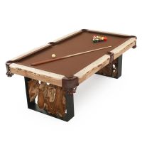 Twisted Trails Natural Wood Teak Root Pool Table - Ambrosia Maple