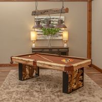 Twisted Trails Natural Wood Teak Root Pool Table - Ambrosia Maple