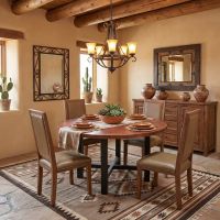 Copenhagen Hammered Copper Round Dining Table