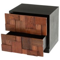 Urban Reclaimed Wood 2 Drawer End Table