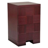 Urban Rustic Contemporary 2 Drawer Mahogany Nightstand