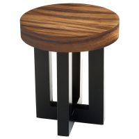 Urban Rustic Golden Walnut Round End Table
