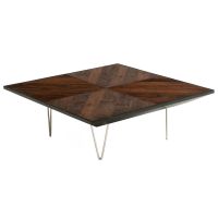 Urban Rustic Hairpin Coffee Table - Natural Rough Reclaimed Wood