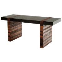 Urban Rustic Mahogany & Reclaimed Wood 2 Drawer Writing Desk