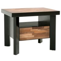 Urban Rustic Mahogany Nightstand - Butcher Block