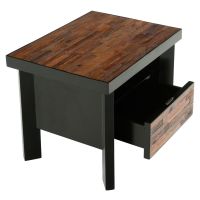 Urban Rustic Mahogany Nightstand - Reclaimed Wood