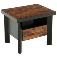 Urban Rustic Mahogany Nightstand - Reclaimed Wood