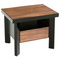 Urban Rustic Mahogany Nightstand - Golden Walnut