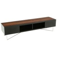 Urban Rustic Metal Wedge TV Stand - Smooth Reclaimed Wood
