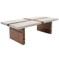 Urban Rustic Mission Dining Table shown with Urban Graphite Mahogany top & Natural Reclaimed Wood base and inlay