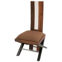 Urban Rustic Reclaimed Wood Dining Chair - Pictured seat cushion has been discontinued