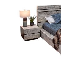 Urban Rustic Reclaimed Wood 2 Drawer Nightstand