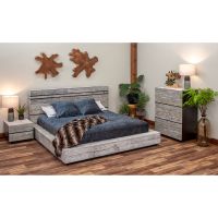 Urban Rustic Reclaimed Wood Platform Bed