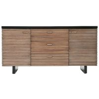 Urban Rustic Strip Console shown in Antique Distressed Light Mahogany