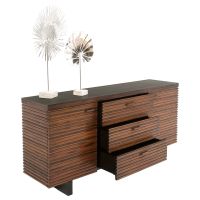 Urban Rustic Strip Console shown in Natural Reclaimed Wood with open drawers