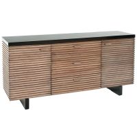 Urban Rustic Strip Console shown in Antique Distressed Light Mahogany
