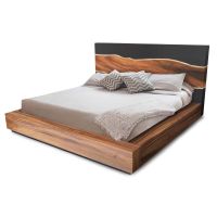 Urban Rustic Wildwood Deluxe Platform Bed - Golden Walnut Inverted Wildwood