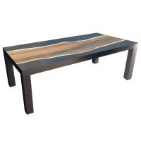 Urban Rustic Wildwood River Dining Table with Golden Walnut River