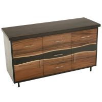 Urban Rustic Wildwood Vanity shown with Flat Edge Ebony Maple Top