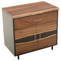 Urban Rustic Wildwood Vanity shown with Live Edge Edge Natural Walnut Top