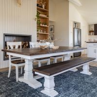 Kimberley Weathered Wood Dining Collection - Light Brown Table Top & Seat Finish