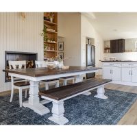 Kimberley Weathered Wood Dining Collection - Light Brown Top & Seat Finish