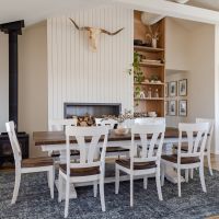 Kimberley Weathered Wood Dining Collection - Light Brown Table Top & Seat Finish