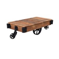 Great Northern Railroad Cart Barn Wood Coffee Tables - Clear Finish