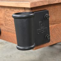 Great Northern Railroad Cart Barn Wood Coffee Tables - Metal Detail