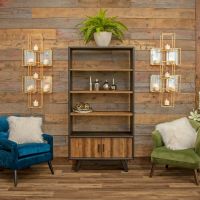 Urban Rustic Mahogany Bookcase