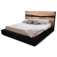 Urban Rustic Wildwood Deluxe Platform Bed - Ebony Wildwood