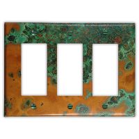 Verde 3 Rocker/GFI Copper Switch Plate