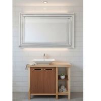 Rustic Bathroom Vanity: Some lifestyle images are created with AI for visualization purposes. Crafted from natural solid wood, each piece is unique and will vary.