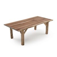 Black Walnut & Cedar Log Dining Table
