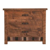 Walnut Falls Rustic 3 Drawer Barnwood Chest