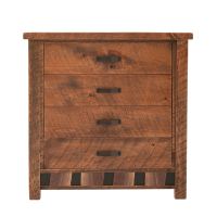 Walnut Falls Rustic 4 Drawer Barnwood Chest