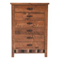 Walnut Falls Rustic 6 Drawer Barnwood Chest
