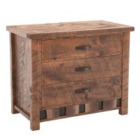 Walnut Falls Rustic 3 Drawer Barnwood Chest