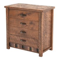 Walnut Falls Rustic 4 Drawer Barnwood Chest
