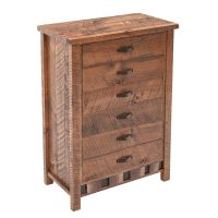 Walnut Falls Rustic 6 Drawer Barnwood Chest