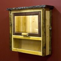 Black Walnut & Rustic Cedar Over the Toilet Cabinet