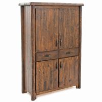 Olde Towne 2 Drawer Log Sweater Cabinet--Barnwood Lager finish