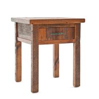 Barnwood One Drawer Nightstand in Vintage Colors
