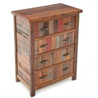 Barnwood 4 Drawer Chest in Vintage Colors