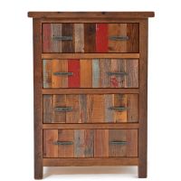 Barnwood 4 Drawer Chest in Vintage Colors