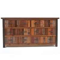 Barnwood Six Drawer Dresser in Vintage Colors