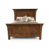 Rustic Barnwood Panel Bed