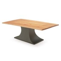 Anvil Forge Hardwood Dining Table - Cherry Table Top - Live Edge - Natural Clear Finish