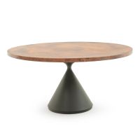 Modern Pendant Hammered Copper Dining Table